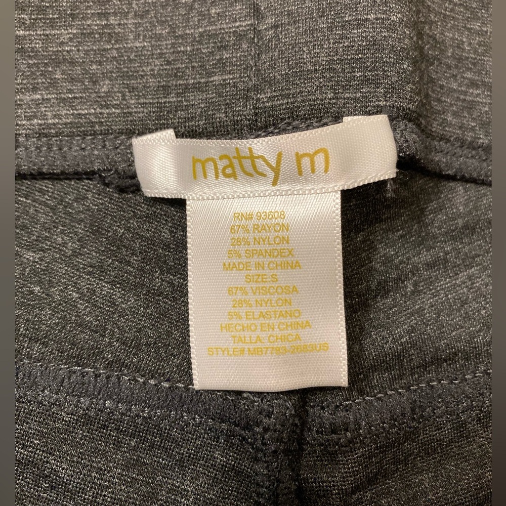 Matty M | New Ladies Heather Charcoal Thick Leggings - Picture 6 of 6